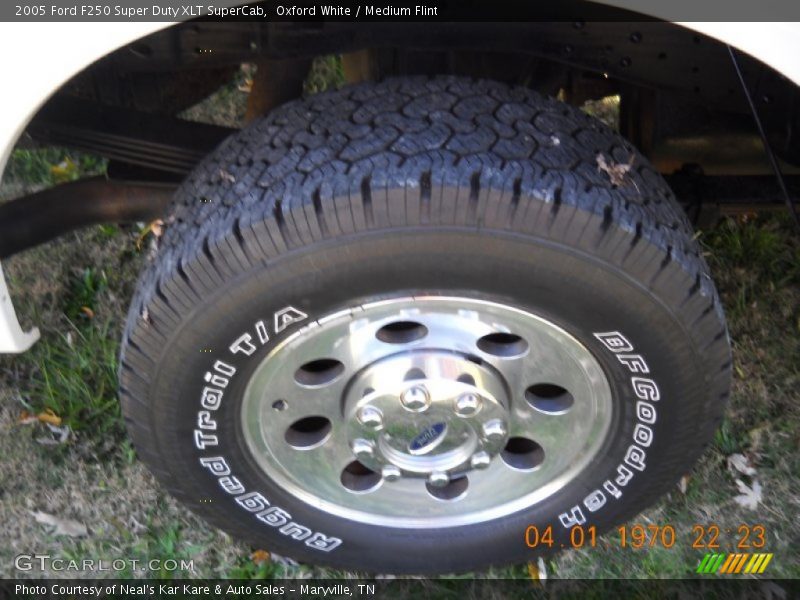 Oxford White / Medium Flint 2005 Ford F250 Super Duty XLT SuperCab