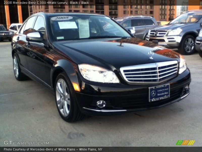 Black / Black 2008 Mercedes-Benz C 300 4Matic Luxury
