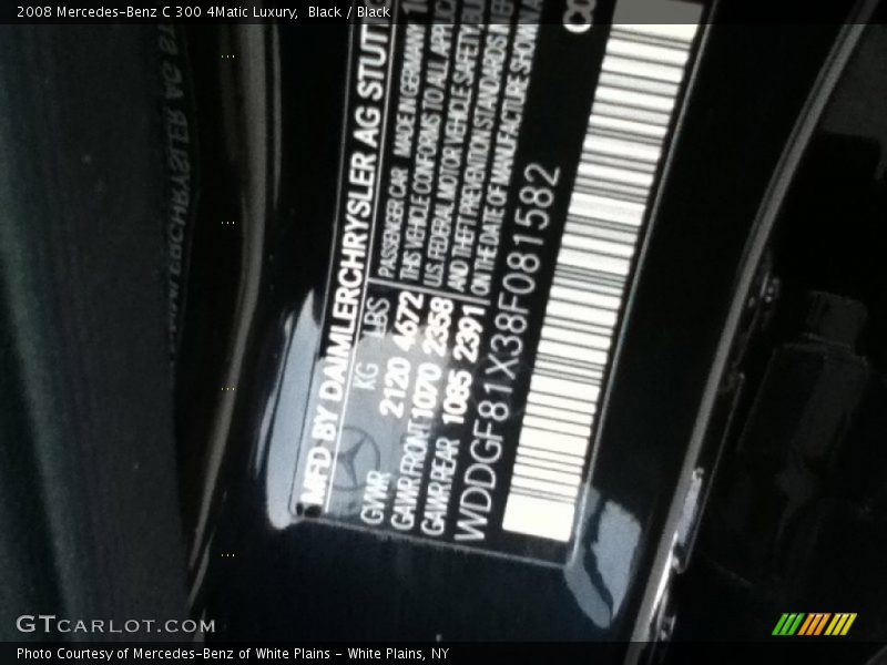Black / Black 2008 Mercedes-Benz C 300 4Matic Luxury