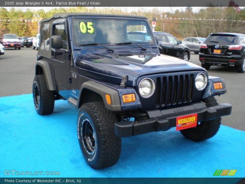 Patriot Blue Pearl / Khaki 2005 Jeep Wrangler X 4x4