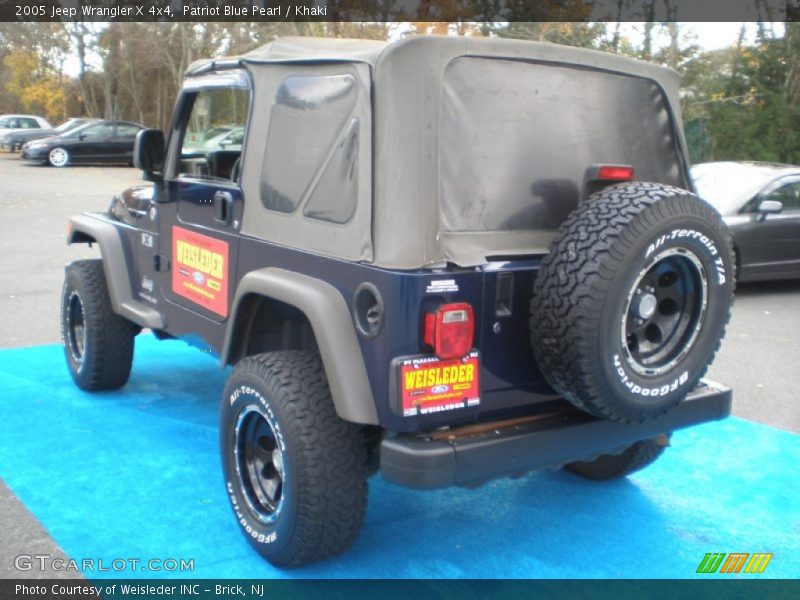 Patriot Blue Pearl / Khaki 2005 Jeep Wrangler X 4x4