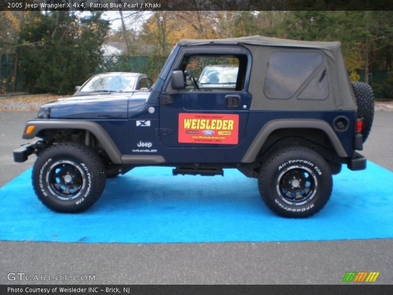 Patriot Blue Pearl / Khaki 2005 Jeep Wrangler X 4x4