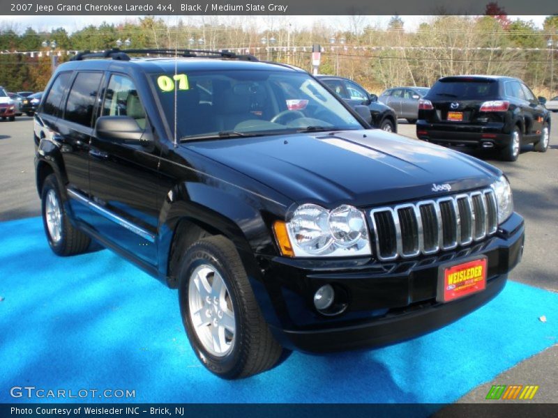 Black / Medium Slate Gray 2007 Jeep Grand Cherokee Laredo 4x4