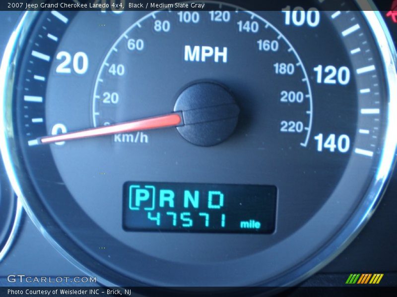 Black / Medium Slate Gray 2007 Jeep Grand Cherokee Laredo 4x4