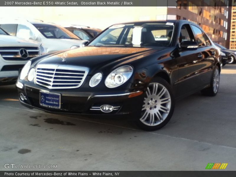 Obsidian Black Metallic / Black 2007 Mercedes-Benz E 550 4Matic Sedan
