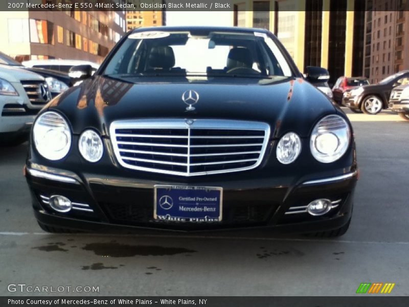 Obsidian Black Metallic / Black 2007 Mercedes-Benz E 550 4Matic Sedan