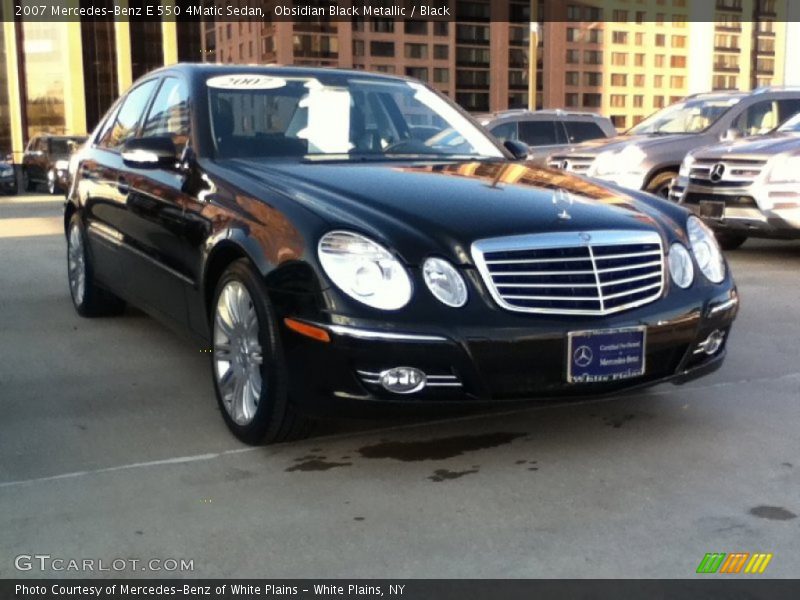 Obsidian Black Metallic / Black 2007 Mercedes-Benz E 550 4Matic Sedan