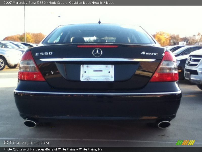 Obsidian Black Metallic / Black 2007 Mercedes-Benz E 550 4Matic Sedan