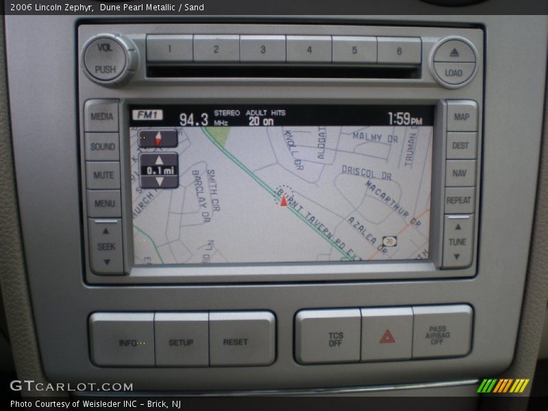 Navigation of 2006 Zephyr 