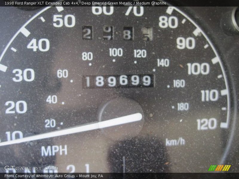 Deep Emerald Green Metallic / Medium Graphite 1998 Ford Ranger XLT Extended Cab 4x4