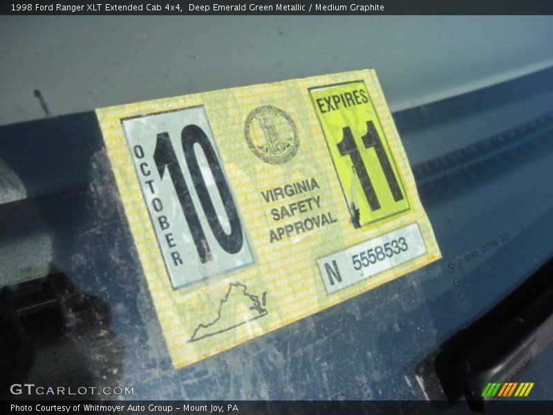 Deep Emerald Green Metallic / Medium Graphite 1998 Ford Ranger XLT Extended Cab 4x4