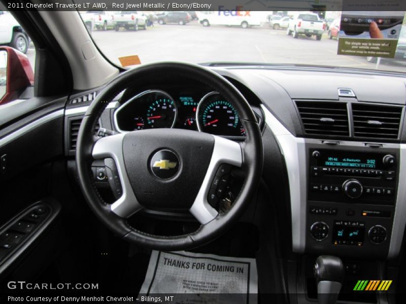 Red Jewel Metallic / Ebony/Ebony 2011 Chevrolet Traverse LT AWD