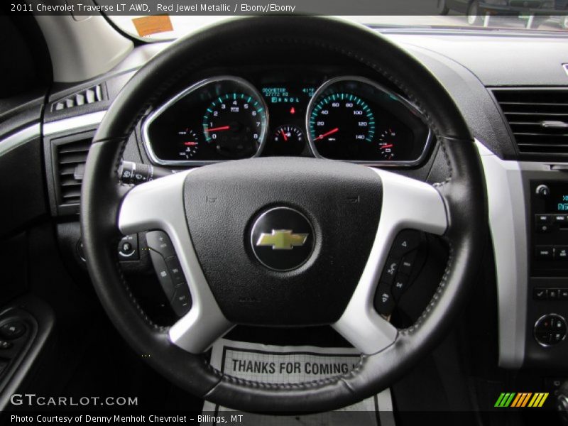 Red Jewel Metallic / Ebony/Ebony 2011 Chevrolet Traverse LT AWD