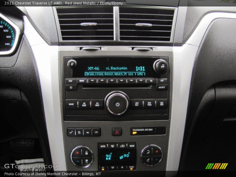 Red Jewel Metallic / Ebony/Ebony 2011 Chevrolet Traverse LT AWD