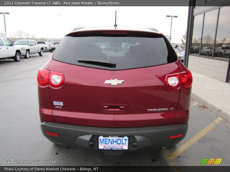 Red Jewel Metallic / Ebony/Ebony 2011 Chevrolet Traverse LT AWD