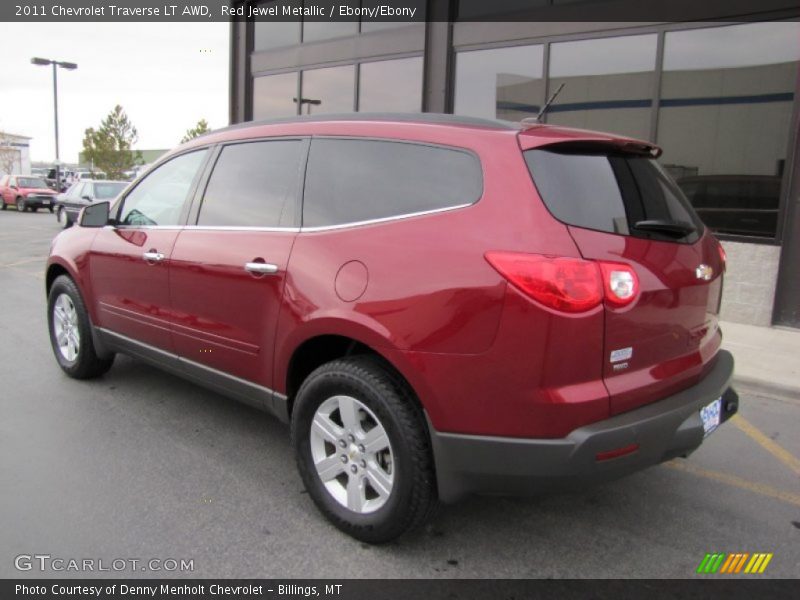 Red Jewel Metallic / Ebony/Ebony 2011 Chevrolet Traverse LT AWD