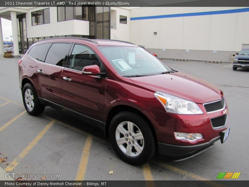 Red Jewel Metallic / Ebony/Ebony 2011 Chevrolet Traverse LT AWD