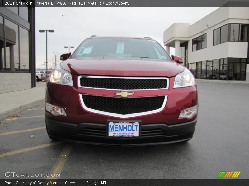 Red Jewel Metallic / Ebony/Ebony 2011 Chevrolet Traverse LT AWD