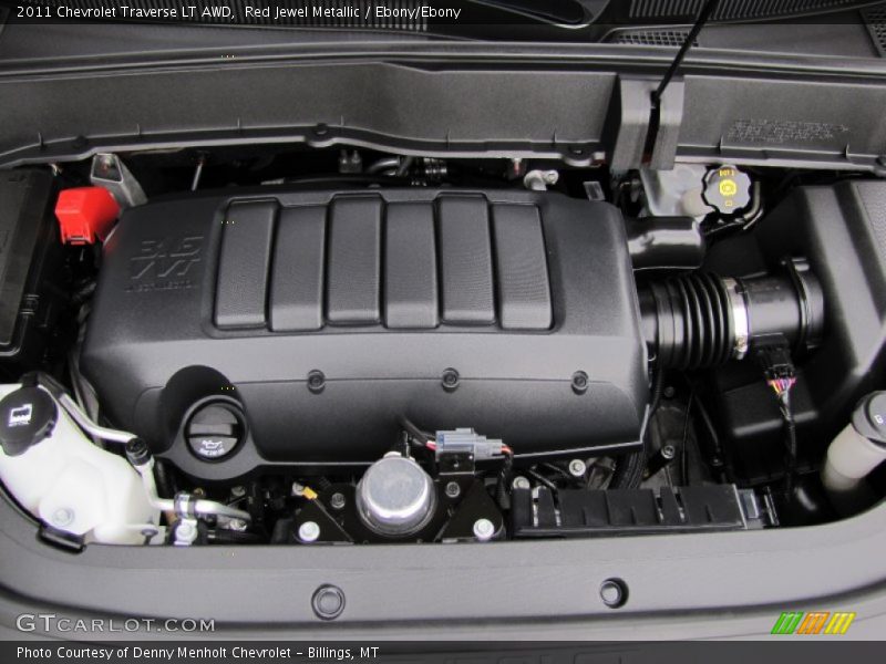 Red Jewel Metallic / Ebony/Ebony 2011 Chevrolet Traverse LT AWD
