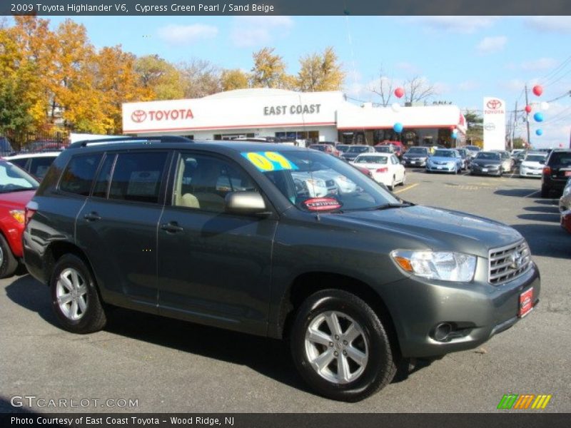 Cypress Green Pearl / Sand Beige 2009 Toyota Highlander V6