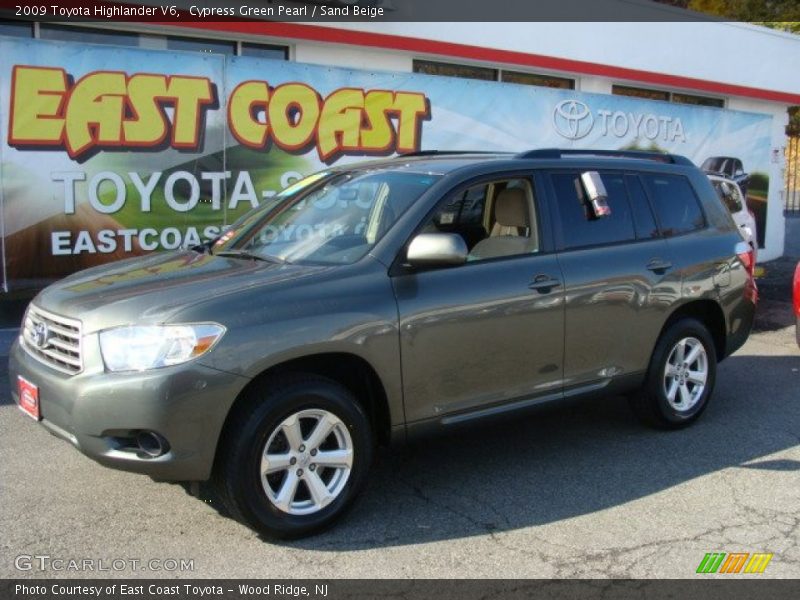 Cypress Green Pearl / Sand Beige 2009 Toyota Highlander V6