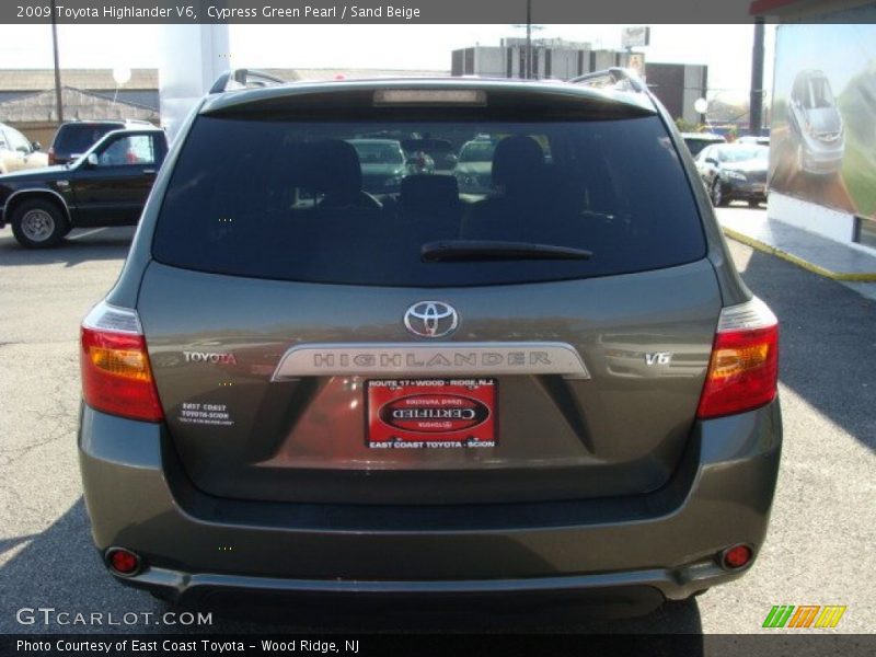 Cypress Green Pearl / Sand Beige 2009 Toyota Highlander V6