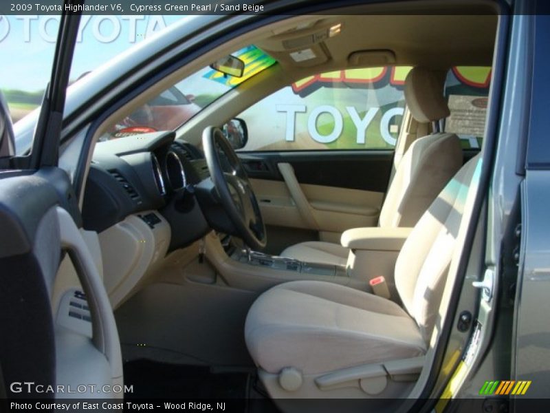 Cypress Green Pearl / Sand Beige 2009 Toyota Highlander V6