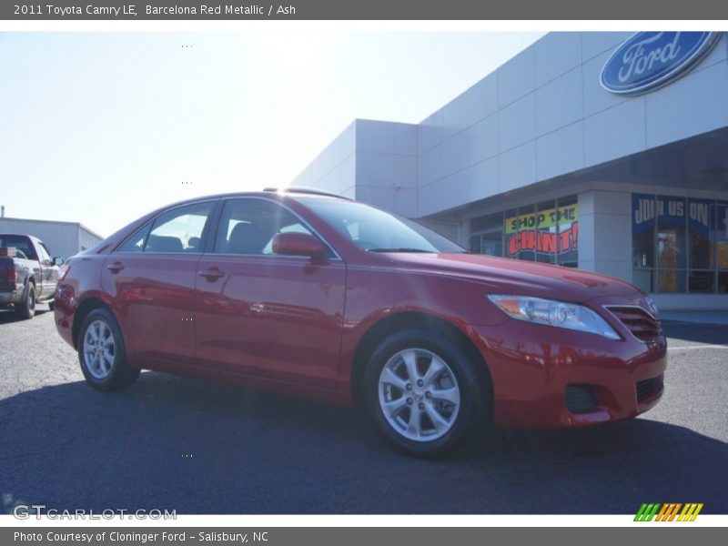 Barcelona Red Metallic / Ash 2011 Toyota Camry LE