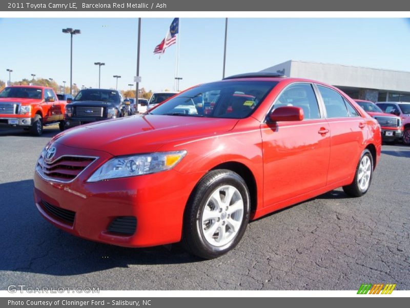 Barcelona Red Metallic / Ash 2011 Toyota Camry LE