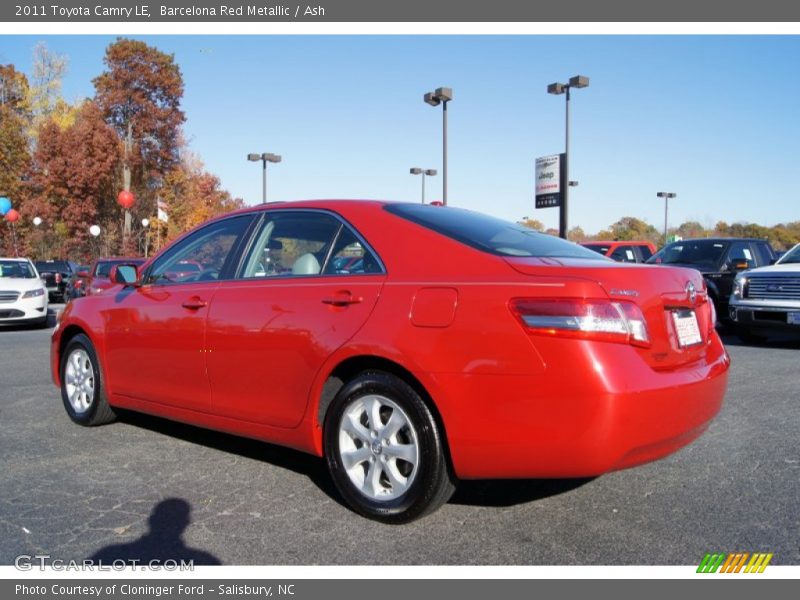 Barcelona Red Metallic / Ash 2011 Toyota Camry LE