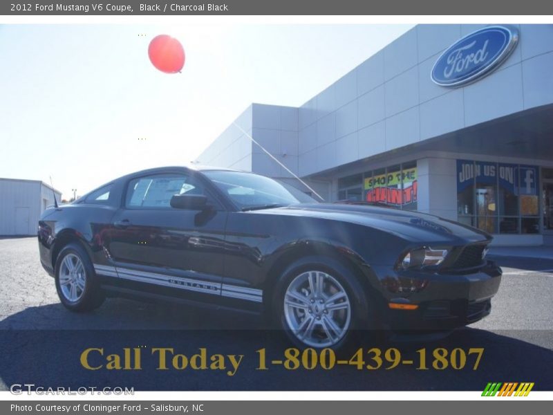 Black / Charcoal Black 2012 Ford Mustang V6 Coupe