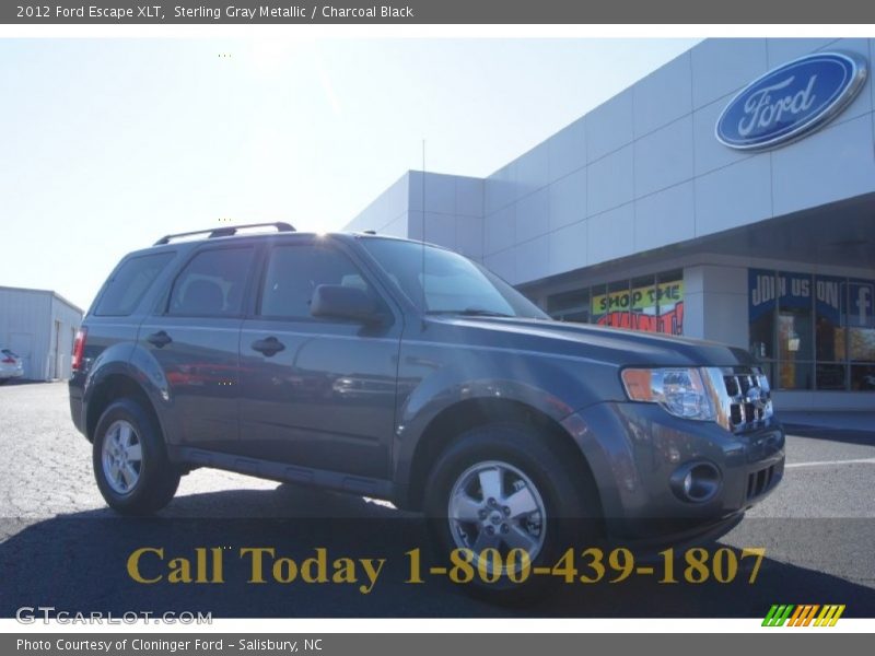 Sterling Gray Metallic / Charcoal Black 2012 Ford Escape XLT