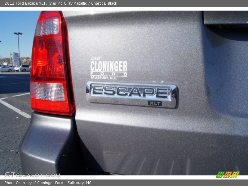Sterling Gray Metallic / Charcoal Black 2012 Ford Escape XLT