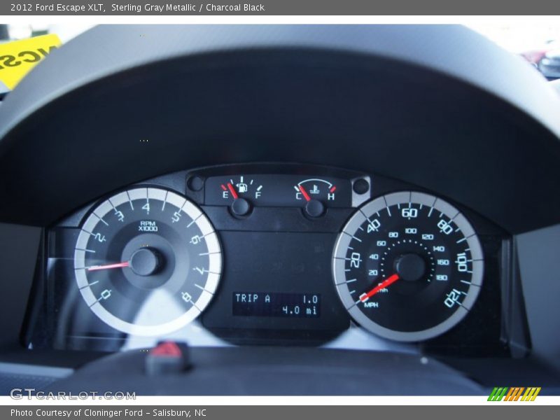 Sterling Gray Metallic / Charcoal Black 2012 Ford Escape XLT