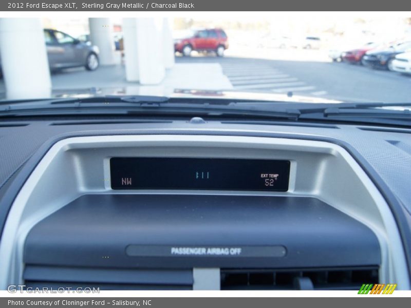 Sterling Gray Metallic / Charcoal Black 2012 Ford Escape XLT
