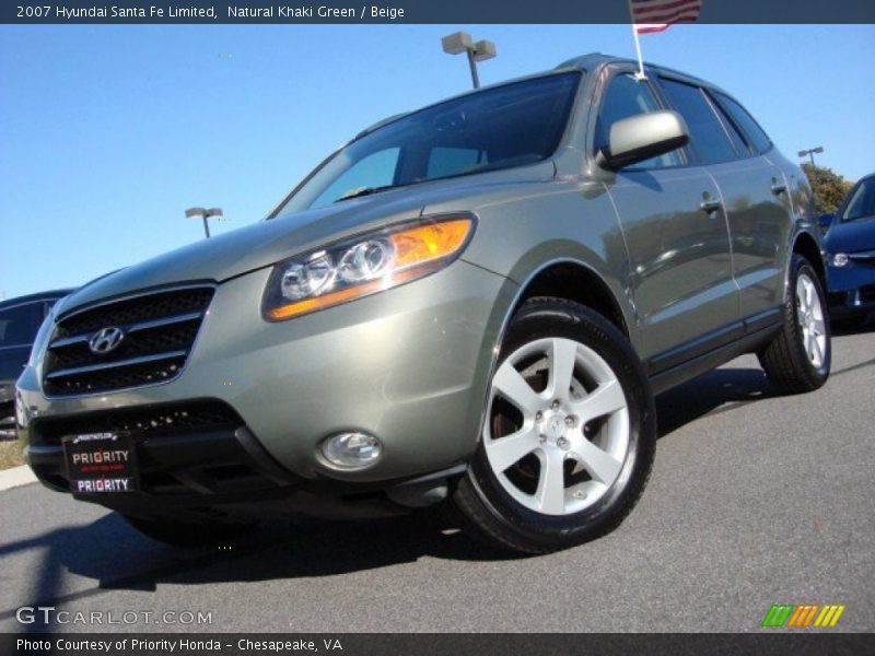 Natural Khaki Green / Beige 2007 Hyundai Santa Fe Limited