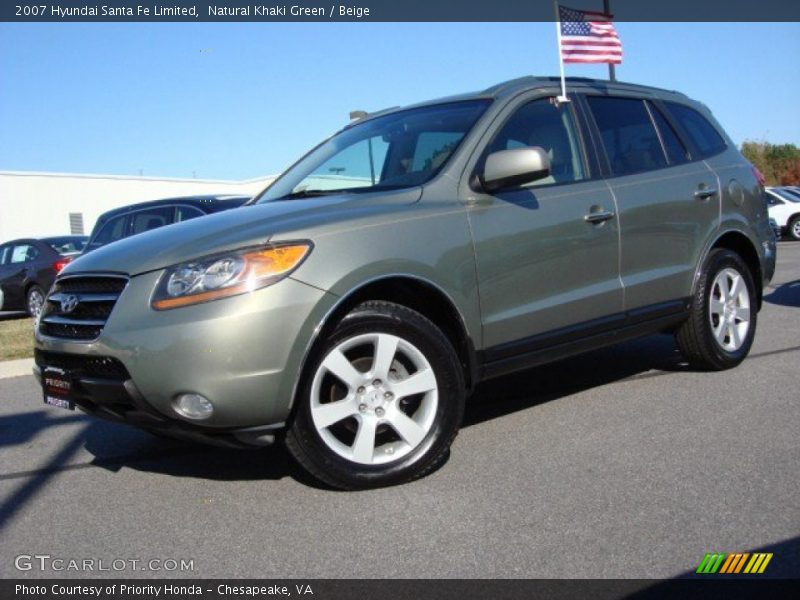 Natural Khaki Green / Beige 2007 Hyundai Santa Fe Limited