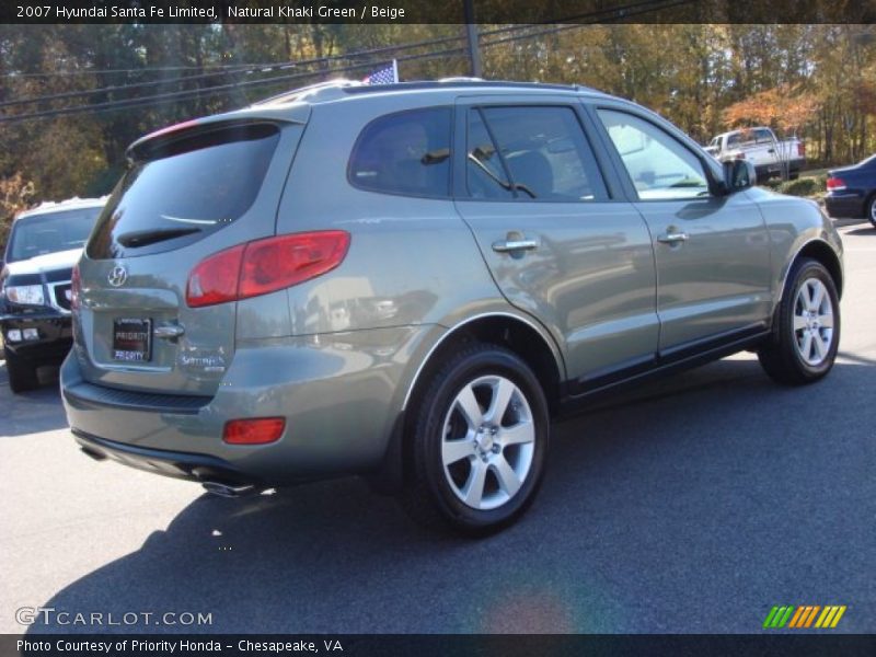 Natural Khaki Green / Beige 2007 Hyundai Santa Fe Limited