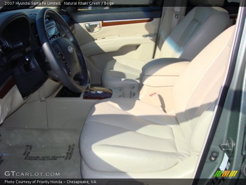Natural Khaki Green / Beige 2007 Hyundai Santa Fe Limited