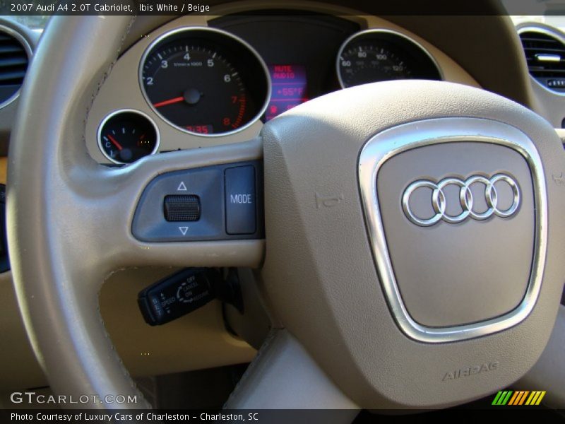 Ibis White / Beige 2007 Audi A4 2.0T Cabriolet