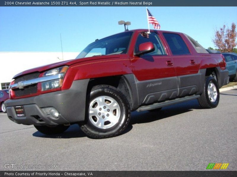 Sport Red Metallic / Medium Neutral Beige 2004 Chevrolet Avalanche 1500 Z71 4x4
