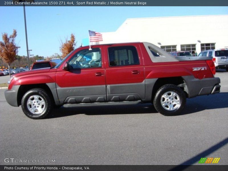 Sport Red Metallic / Medium Neutral Beige 2004 Chevrolet Avalanche 1500 Z71 4x4