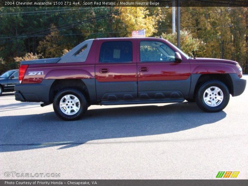Sport Red Metallic / Medium Neutral Beige 2004 Chevrolet Avalanche 1500 Z71 4x4