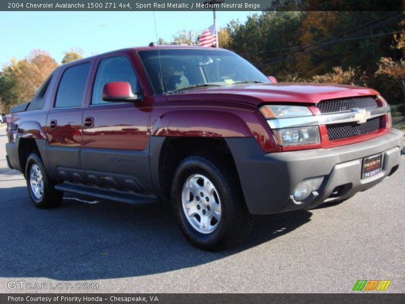 Sport Red Metallic / Medium Neutral Beige 2004 Chevrolet Avalanche 1500 Z71 4x4