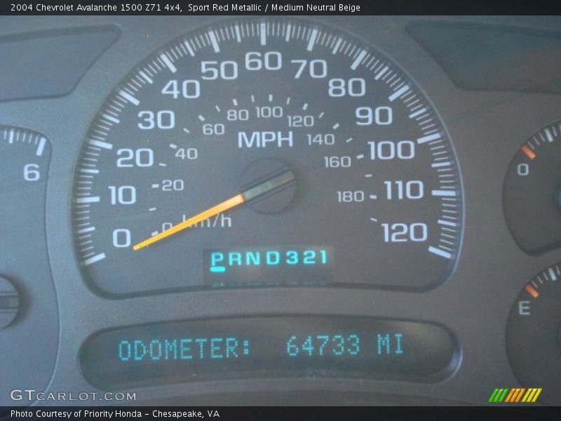 Sport Red Metallic / Medium Neutral Beige 2004 Chevrolet Avalanche 1500 Z71 4x4