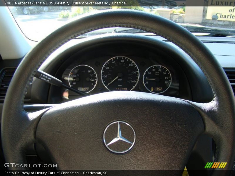 Brilliant Silver Metallic / Charcoal 2005 Mercedes-Benz ML 350 4Matic