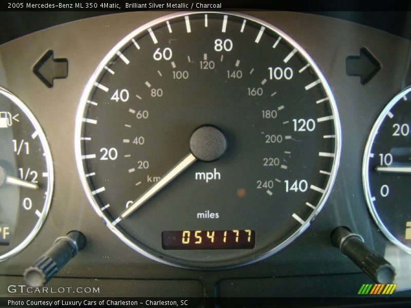 Brilliant Silver Metallic / Charcoal 2005 Mercedes-Benz ML 350 4Matic