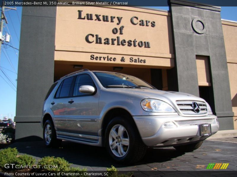Brilliant Silver Metallic / Charcoal 2005 Mercedes-Benz ML 350 4Matic