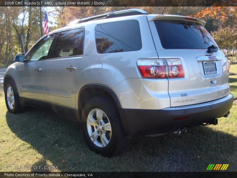 Liquid Silver Metallic / Ebony 2008 GMC Acadia SLT AWD