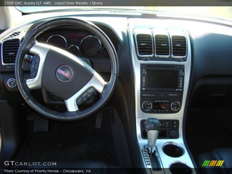 Liquid Silver Metallic / Ebony 2008 GMC Acadia SLT AWD